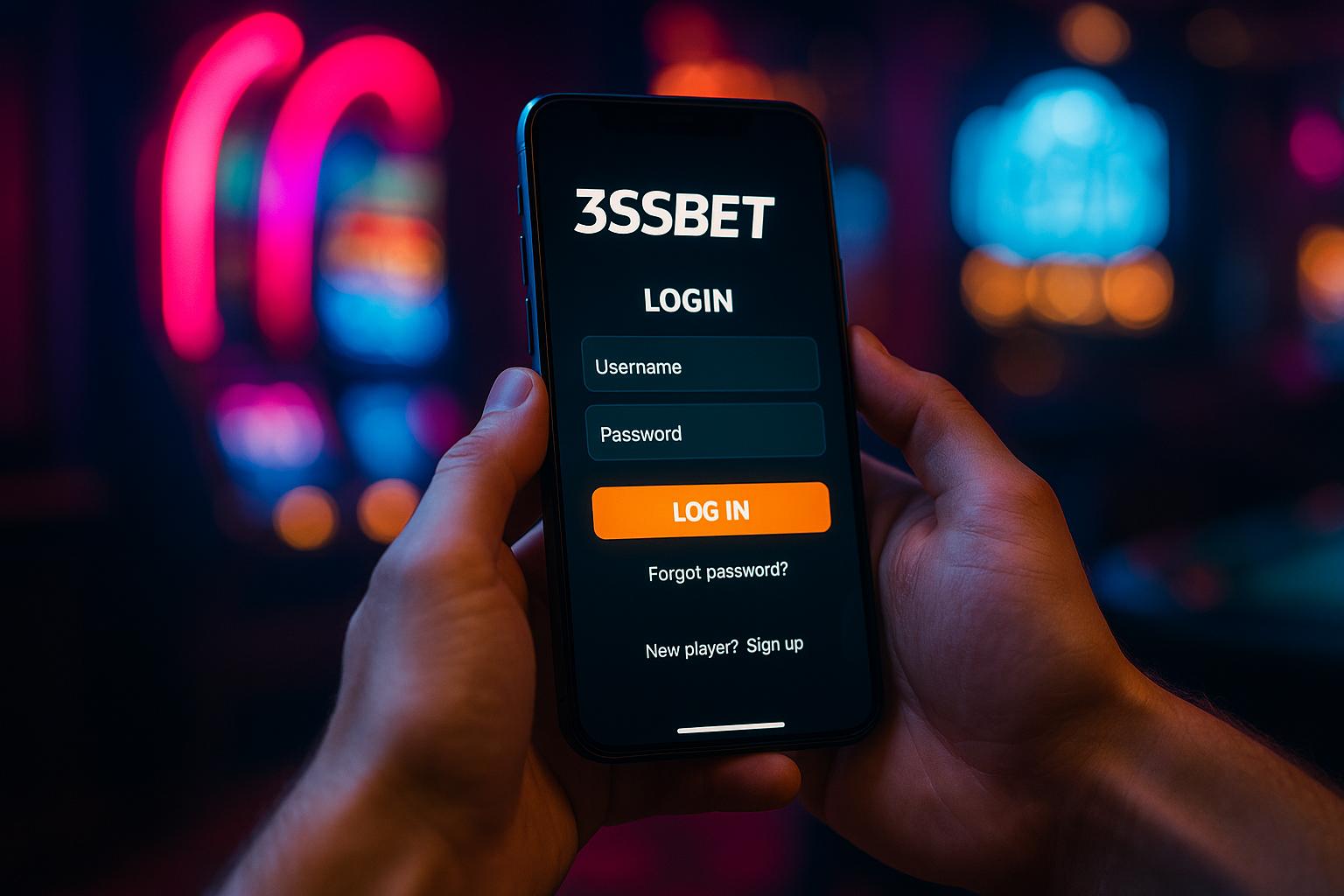 Criar uma nova Conta no plataforma 3SSBET